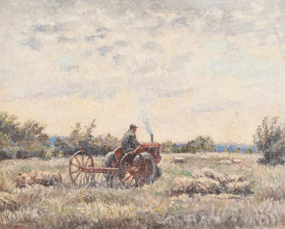 Paesaggio con contadino